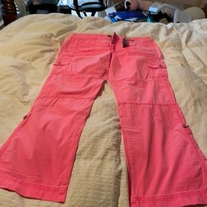 a.n.a. Convertible Cargo Pants, NWT, Neon Pink